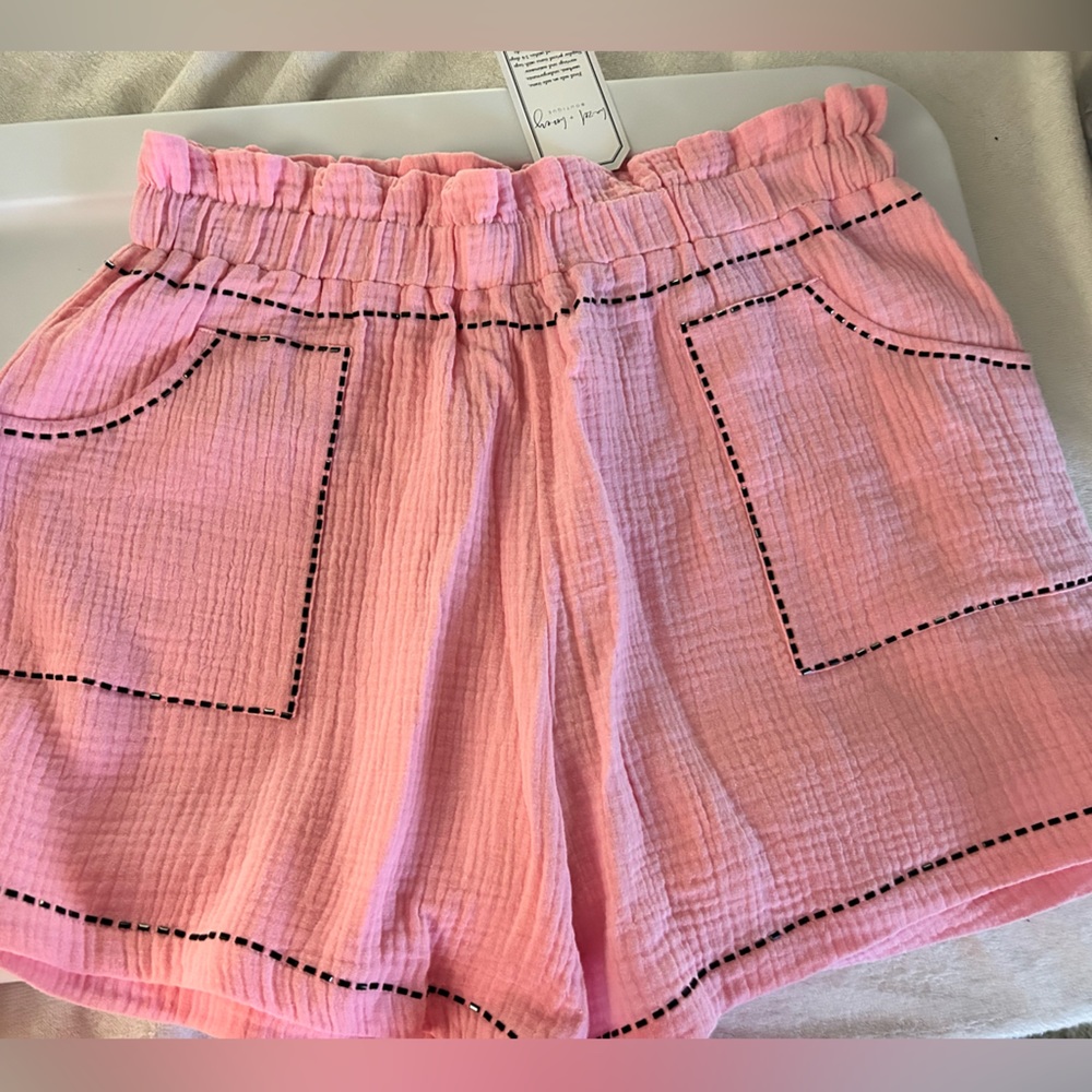 Queen of Sparkles Pink Gauze Shorts